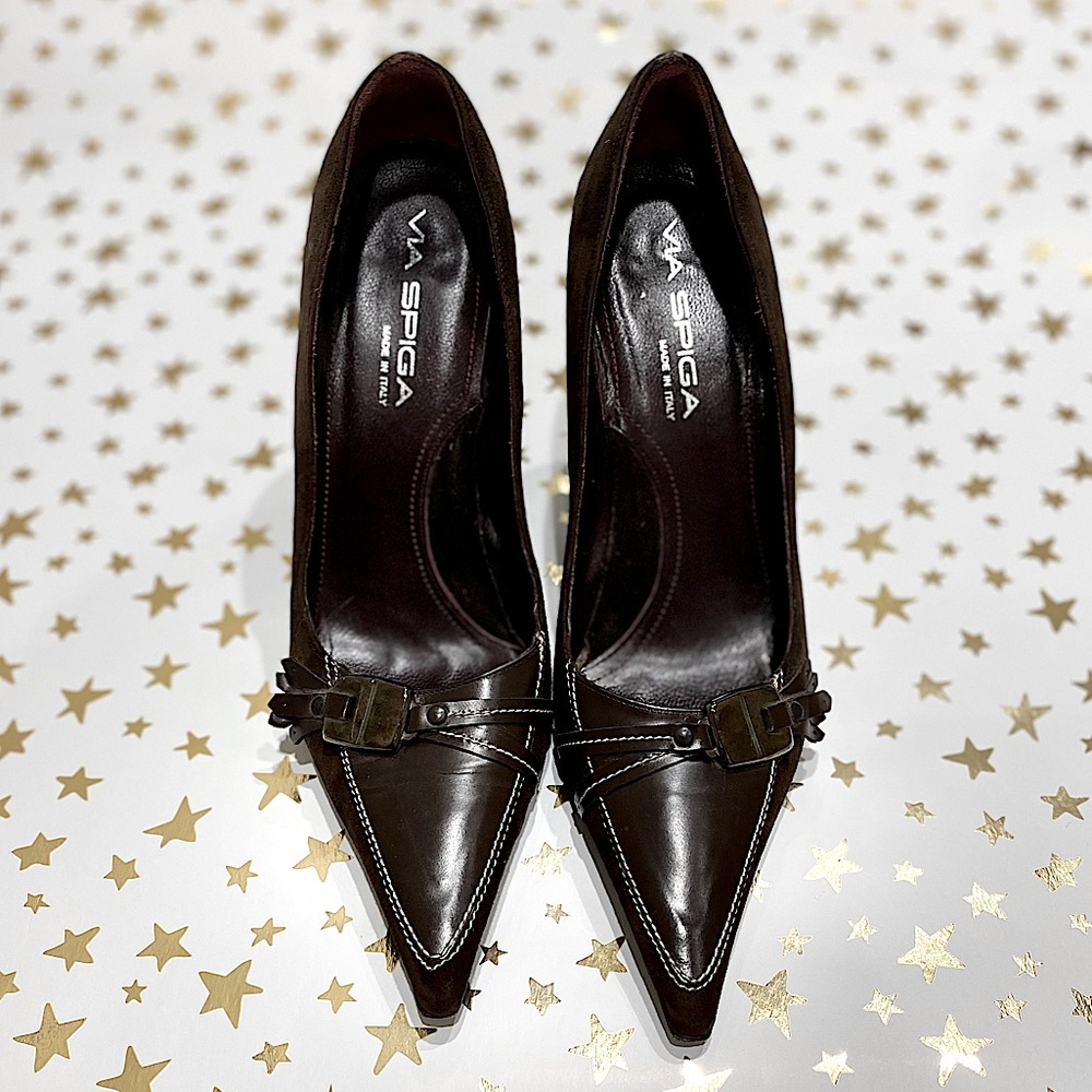 Chocolate Brown Via Spiga Pumps